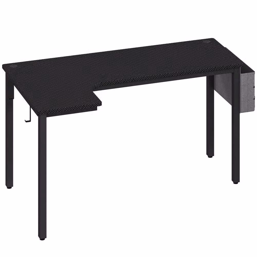 Wyld Haus Monotta L Shaped Gaming Desk, Black, W: 145 cm – 2