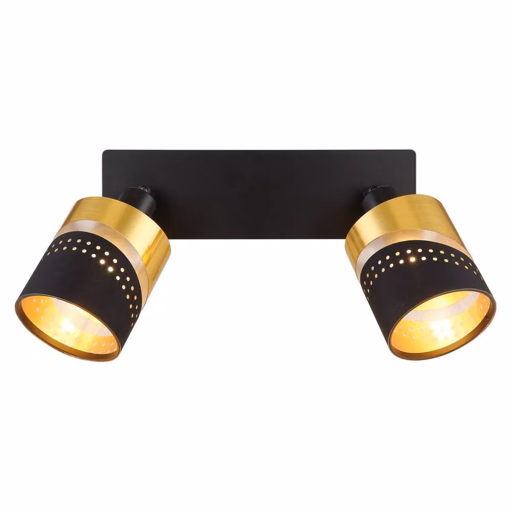 Netlighting Or Twin Ceiling Spotlight in Matt Black with 2x E14 Sockets – 2