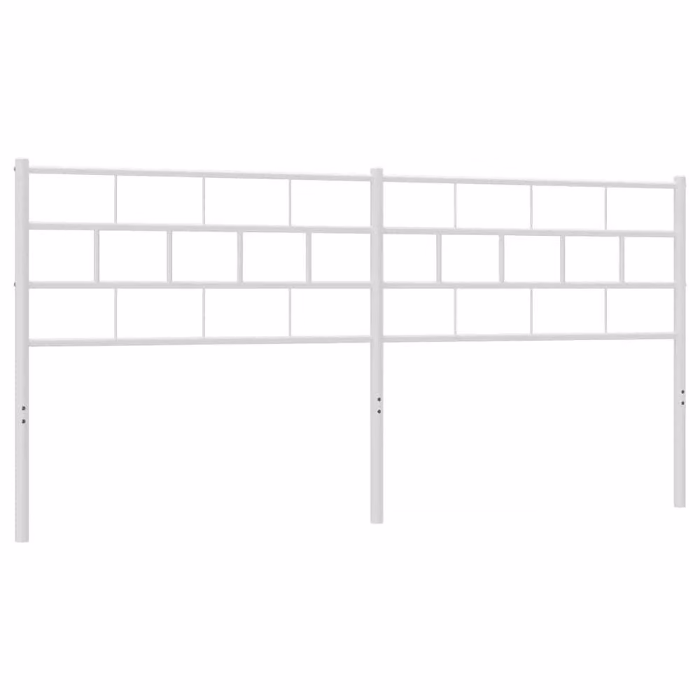 Berkfield Home Minimalist Matt White Metal Headboard W: 193 cm – 2