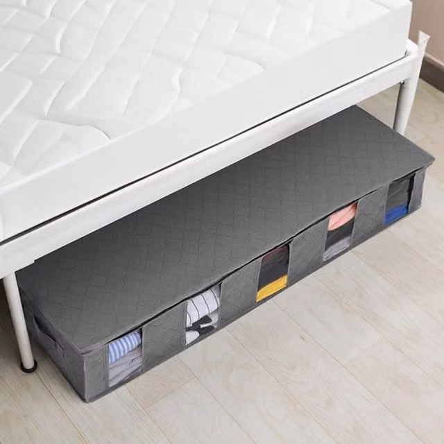 Lifeideas Grey Non-woven Fabric Underbed Storage Bag with Handles