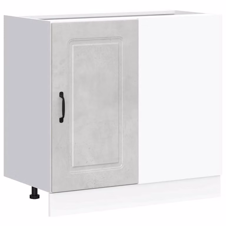 Berkfield Home Kalmar Modern Kitchen Base Cabinet in Concrete Grey Matt Engineered Wood
