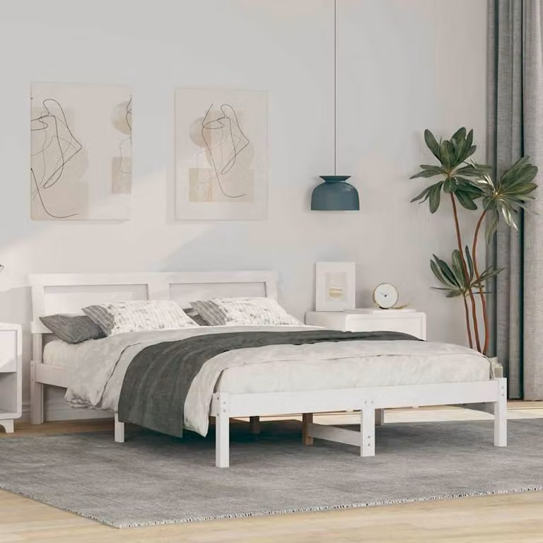 Berkfield Home Modern White Bed with LED Strip Lights, Headboard and Lift Up Base, W/D/H: 120 x 190 cm