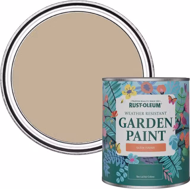 Rust-Oleum Water-Based Garden Paint in Satin Gloss Finish, Salted Caramel, 0.75 l