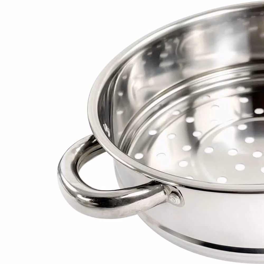 FLAVORA 5 Layer Stainless Steel Stackable Steamer Pot in Silver – 2
