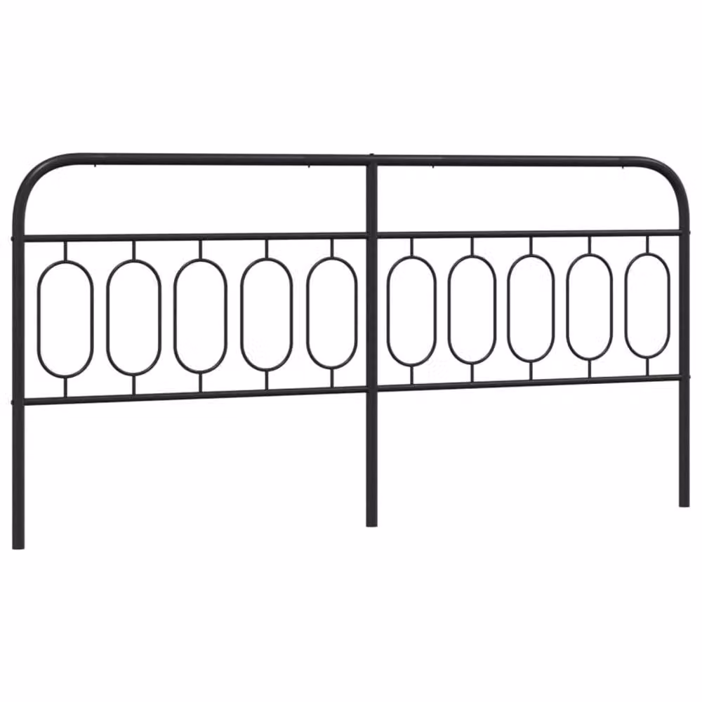 Berkfield Home Metal Headboard in Black, 200 cm – 2