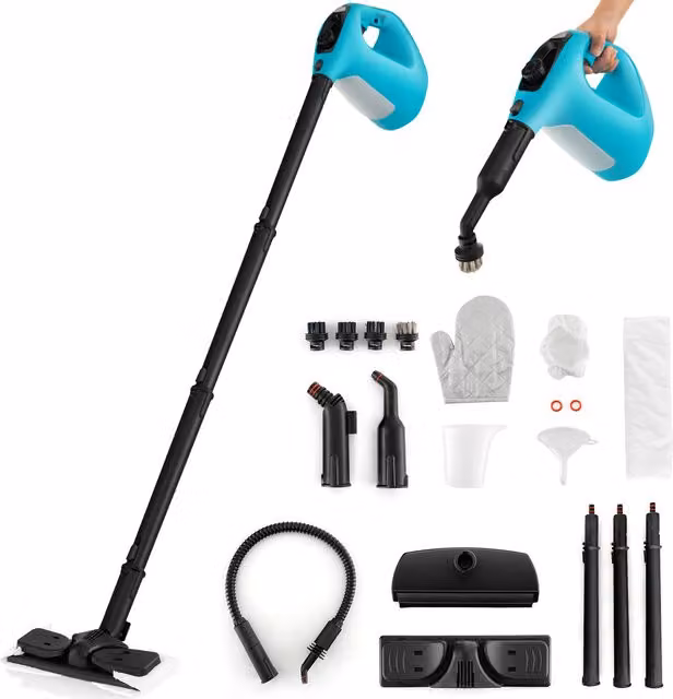 Tower Handheld Steam Cleaner in Blue and Turquoise