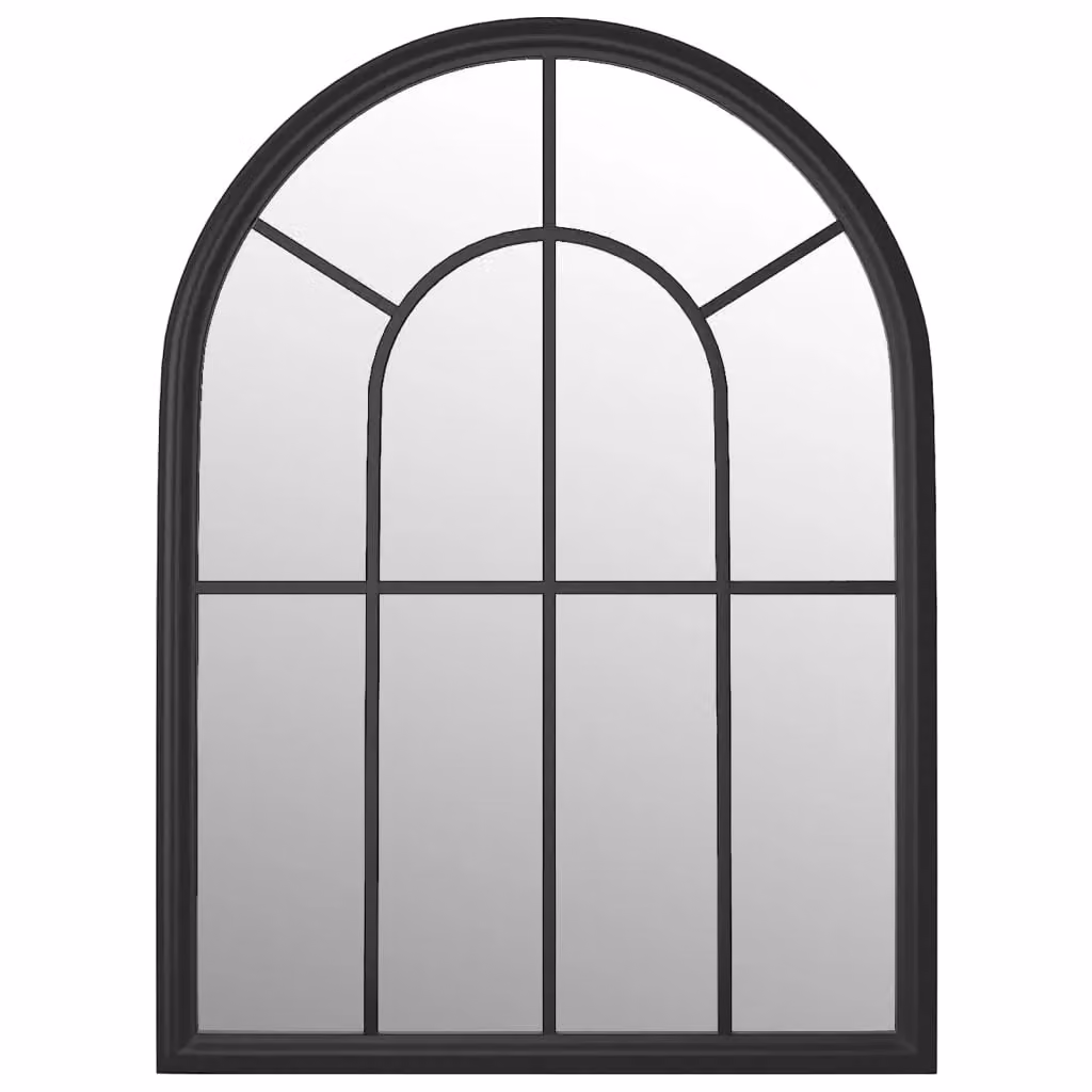 Berkfield Home Antique Black Rectangular Wall Mirror, W: 60 cm, H: 45 cm – 2