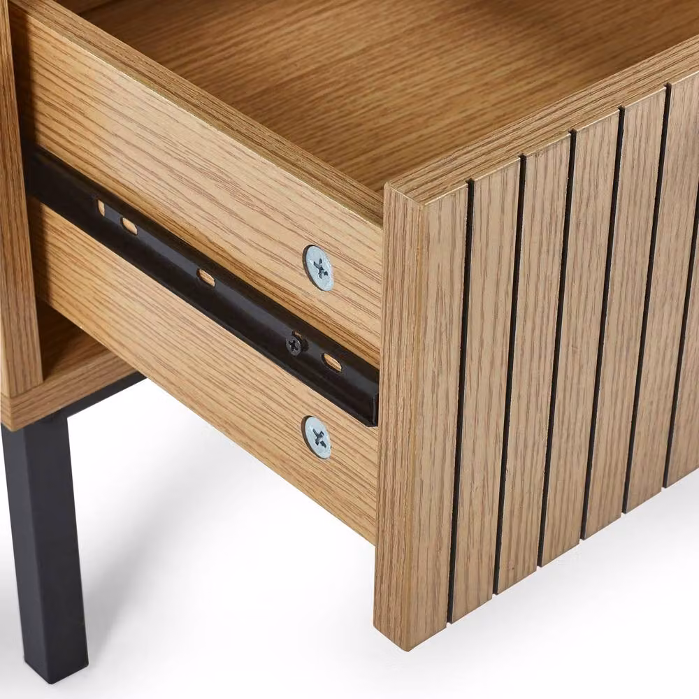 Cheshire Suri Modern Square Wood Side Table in Beige – 5