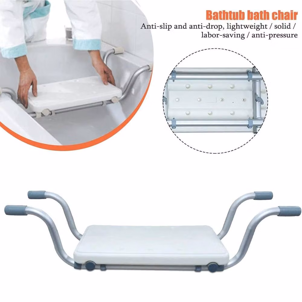 SPETLEK White Wall-Mounted Foldable Suspended Shower Bath Seat with Drainage – 4