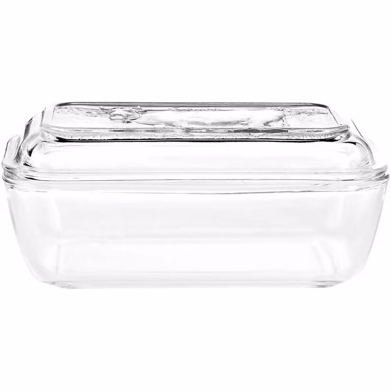 Luminarc Cow Butter Dish in Clear Glass