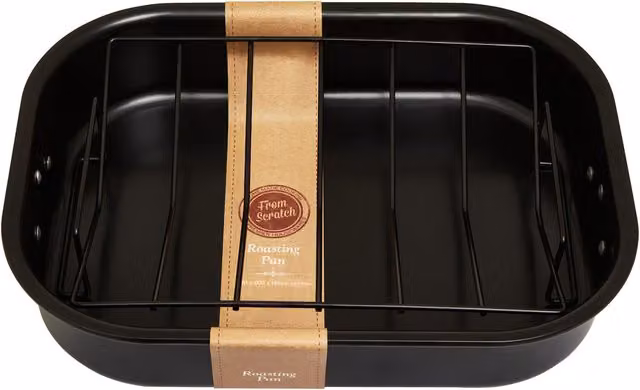Orsina Large Non-Stick Black Rectangular Roasting Tin with Removable Rack – 1