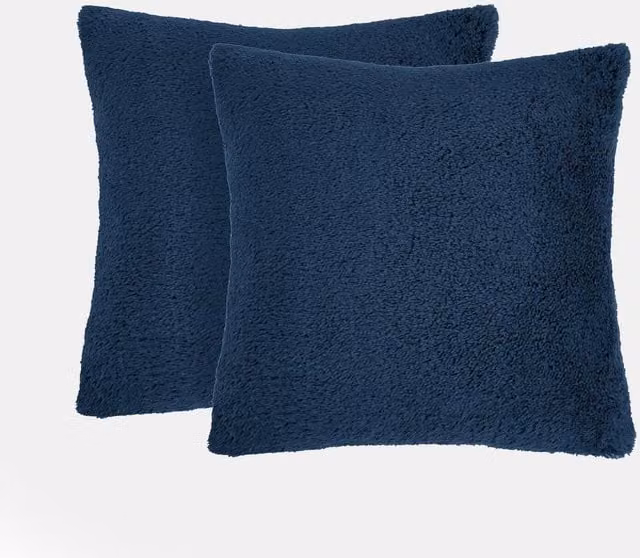 Brentfords Pack of 2 Blue Teddy Cushion Covers