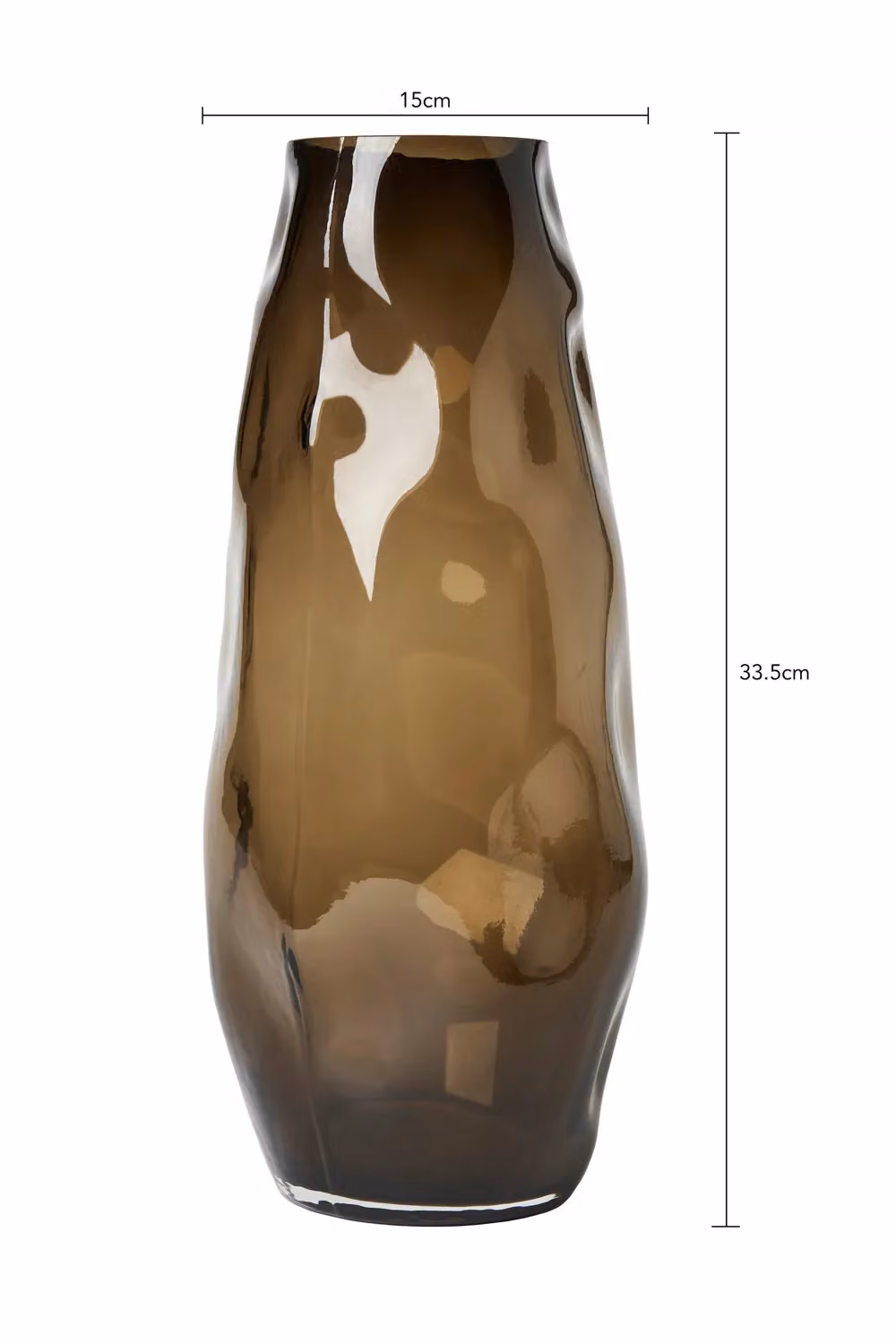 BHS Grey Ombre Glass Tabletop Vase – 3