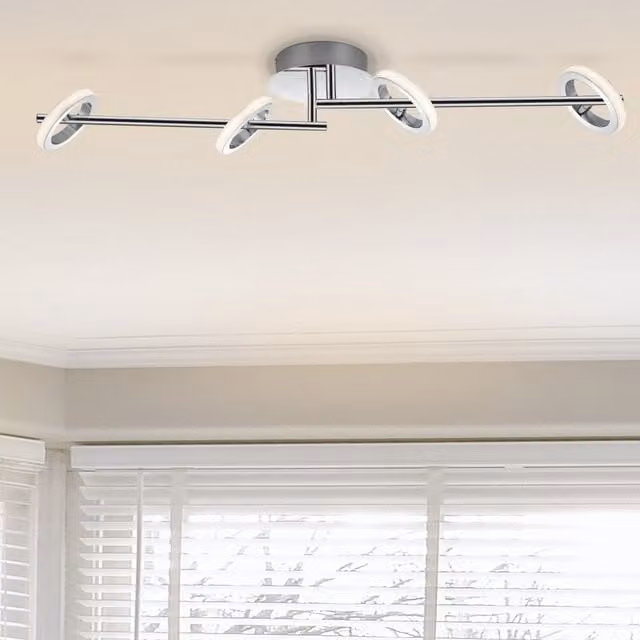 COSYLYTE Holdon 4 Ring Adjustable Integrated LED Ceiling Spotlight in Chrome