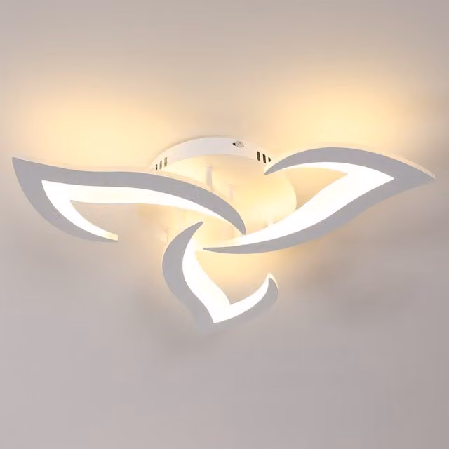 GOECO Modern White LED Ceiling Mounted Light with Remote Control