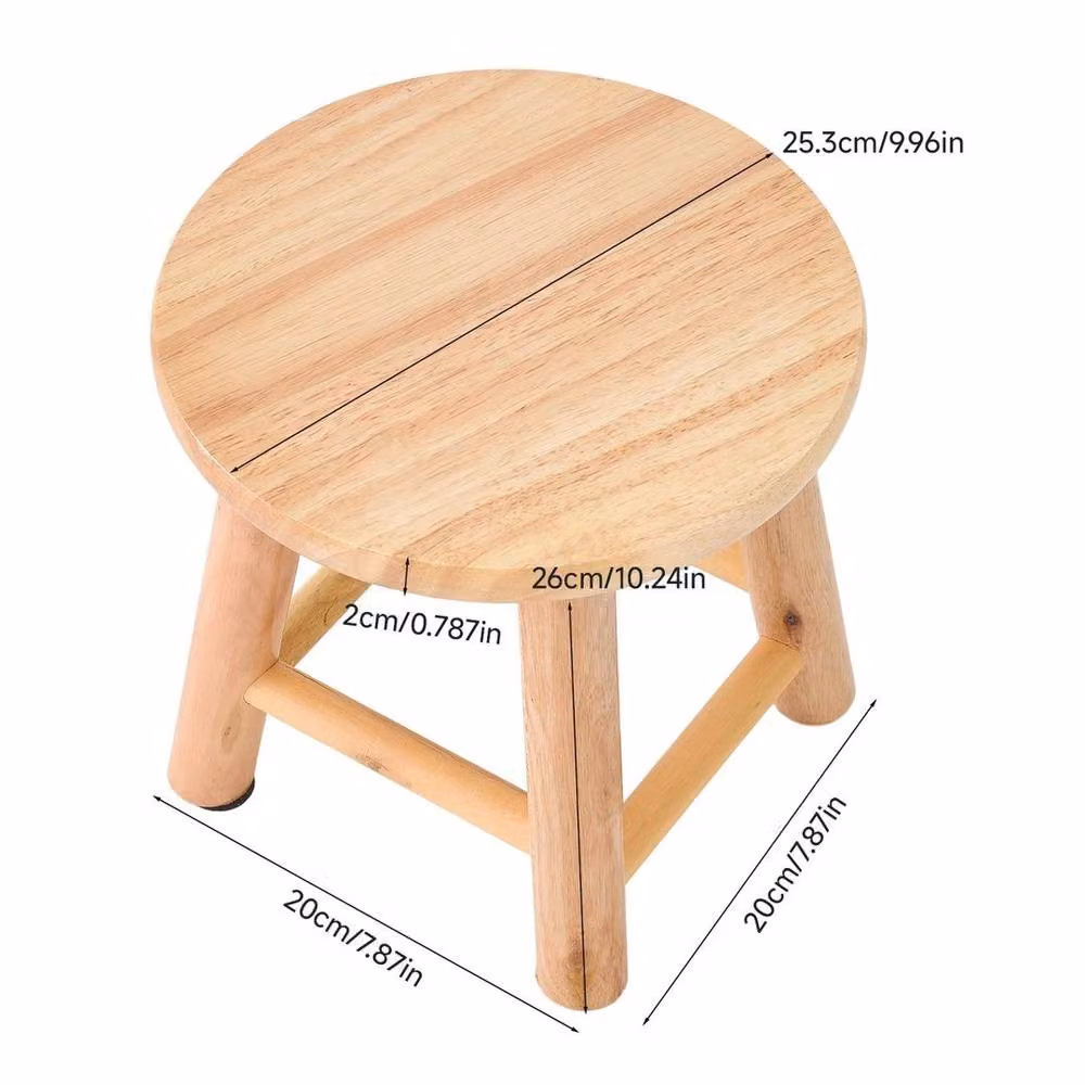 EONLION Solid Wood Kitchen Breakfast Bar Stool in Brown – 2