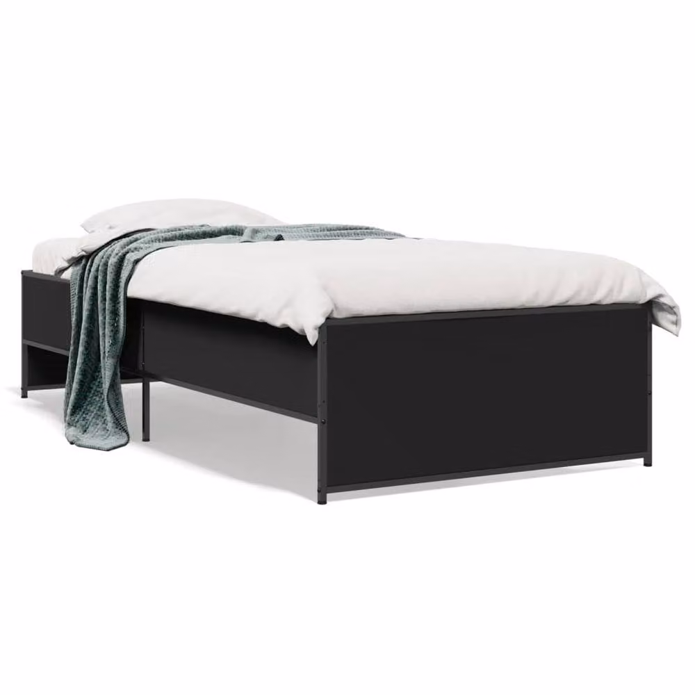 Berkfield Home Durable Single Bed Frame with Drawers, Black, W/D/H: 90 x 190 cm – 3
