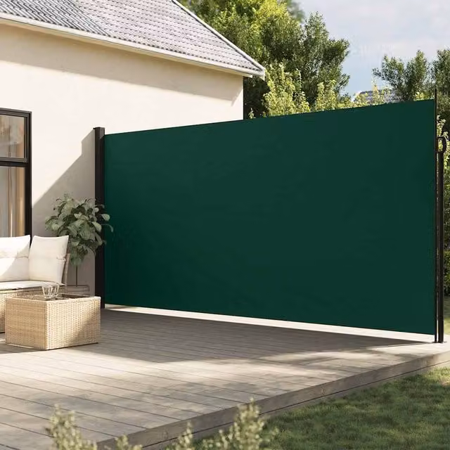 Berkfield Home Retractable Side Awning in Dark Green, W/H: 500 x 200 cm – 1