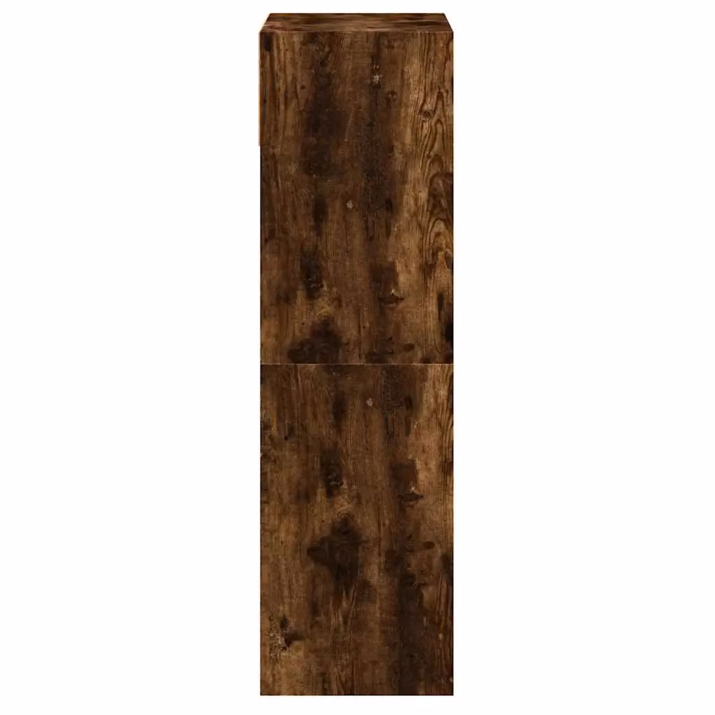 Berkfield Home Smoked Oak Shoe Cabinet in Brown, W: 60 cm, D: 34 cm, H: 116 cm – 4