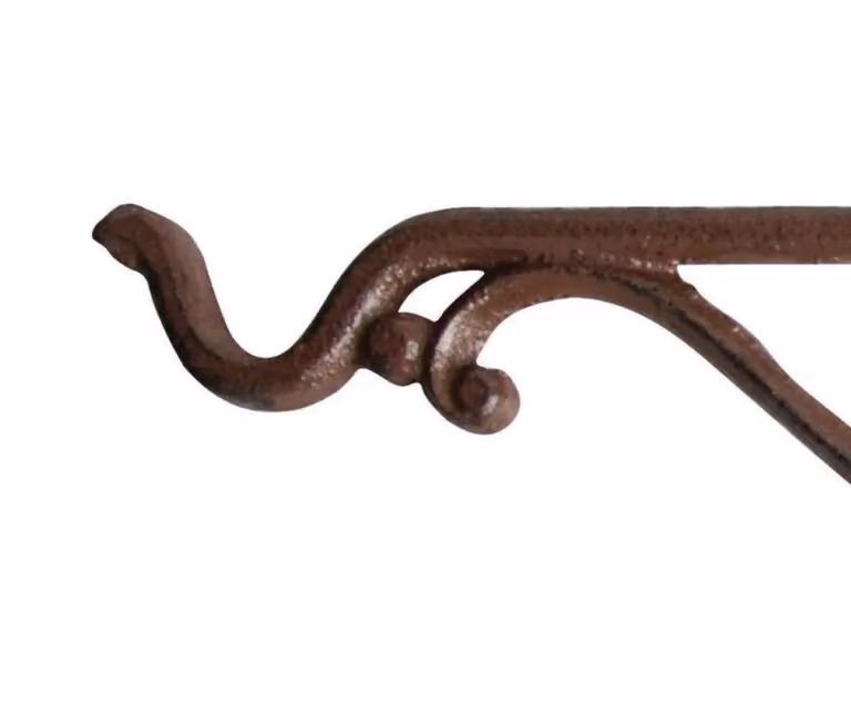 Primrose Cast Iron Wall Bracket Hook for Hanging Baskets and Lanterns, 35 cm, Dark Grey