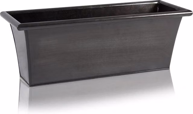 Primrose Black Galvanised Steel Trough Planter Tub