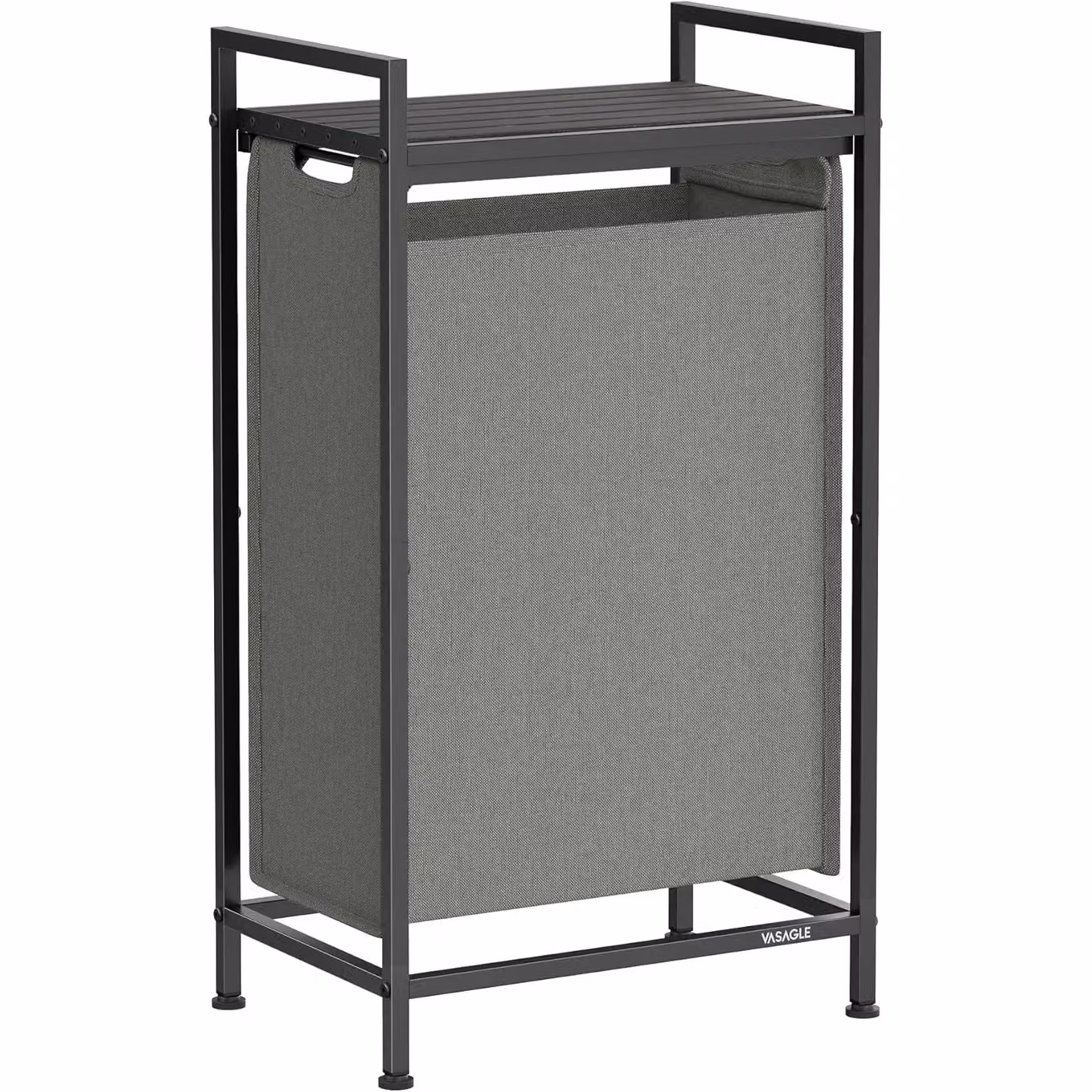 VASAGLE Laundry Hamper with Metal Frame and Pull Out Liner, Grey – 3