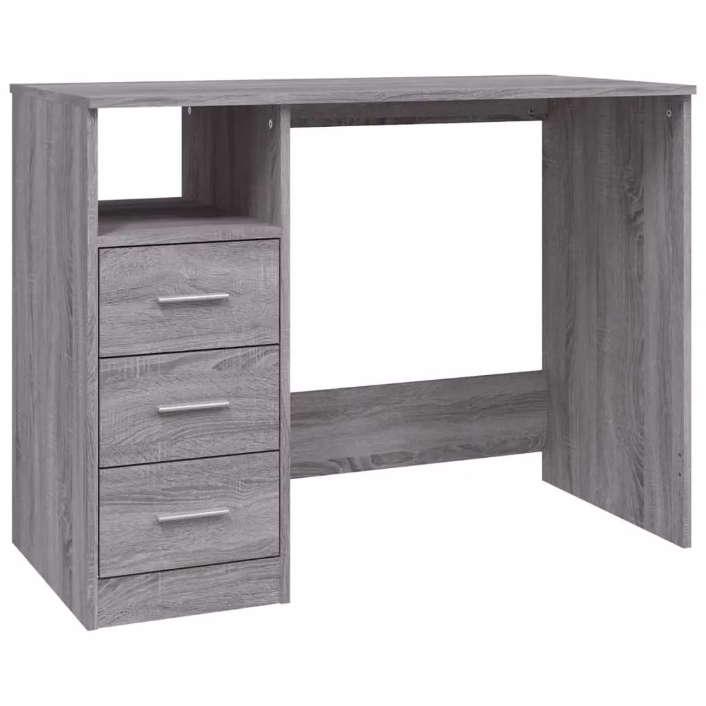 Berkfield Home Modern Computer Desk in Grey Sonoma, W/D/H: 102 x 50 x 76 cm – 2