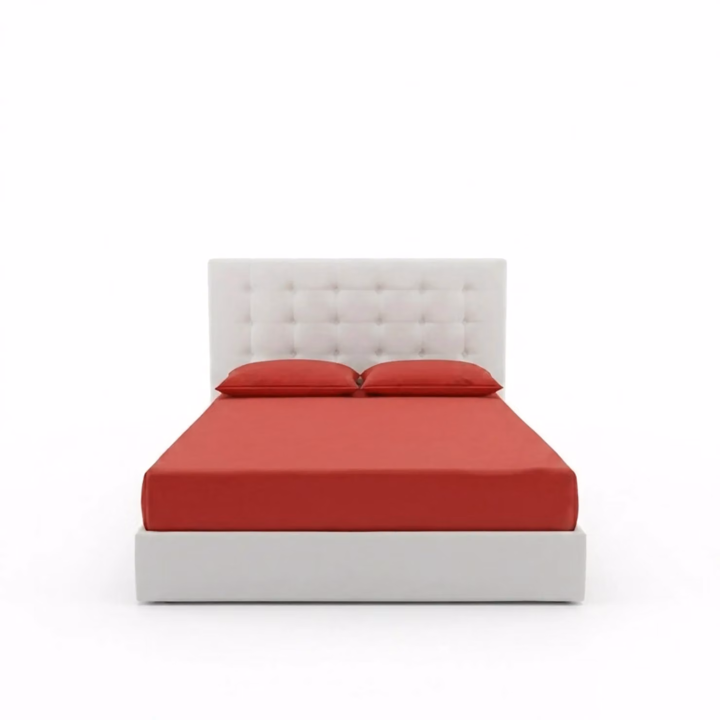 Home Sweet Home UK Red Polycotton Plain Dyed Fitted Cot Bed Sheet, W/D/H: 70 x 140 x 15 cm – 2