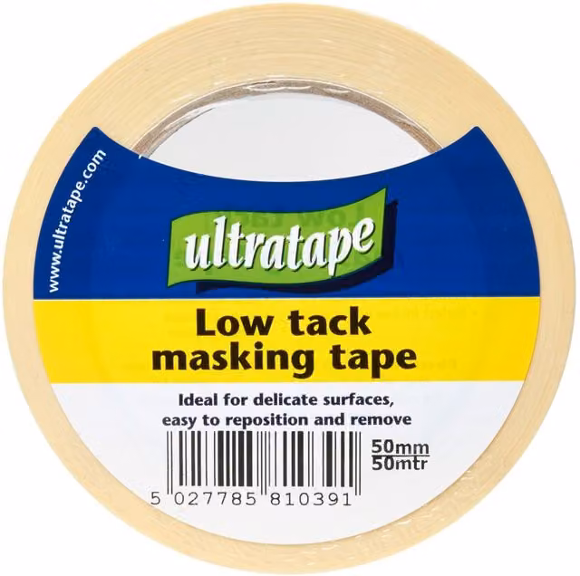 Ultratape Low Tack Beige Paper Masking Tape, Width: 50 mm