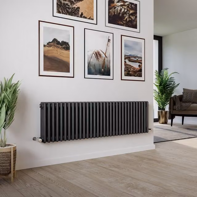 Agadon Kylo 3 Column Radiator in Anthracite Grey, H 83.0 cm x W 40.0 cm