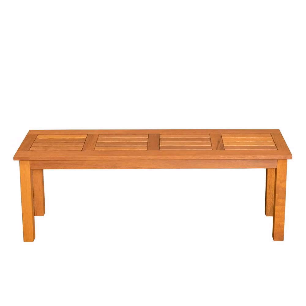 Samuel Alexander Coniston 2 Seater Outdoor Wooden Garden Bench Stool in Brown, W/D/H: 200 x 43 x 36 cm – 3