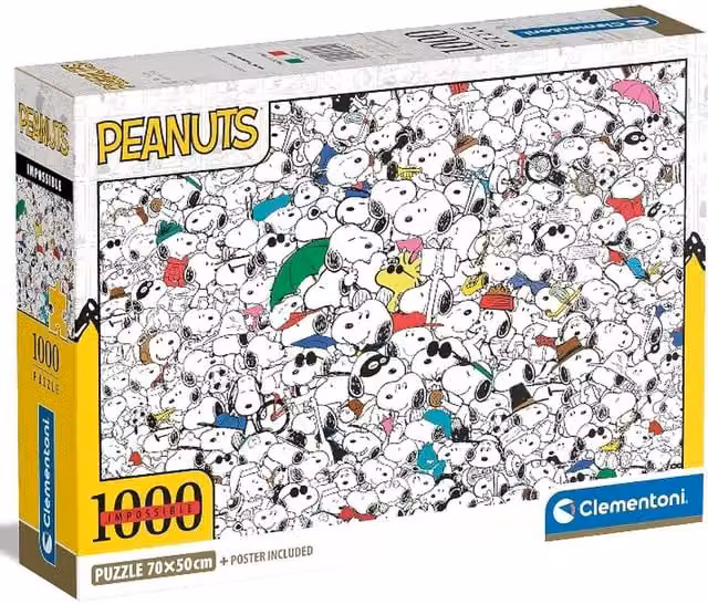 Clementoni Peanuts Impossible 1000 Piece Jigsaw Puzzle, Multicolour