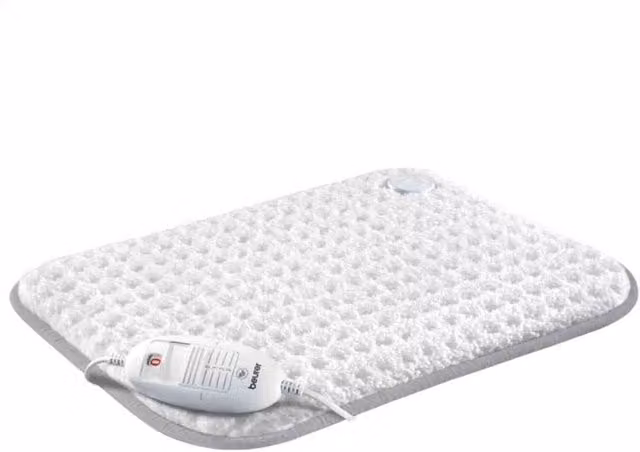 Beurer UE0008 Super Cosy Super Fluffy Heat Pad in White with Microfibre and Fleece Fabric