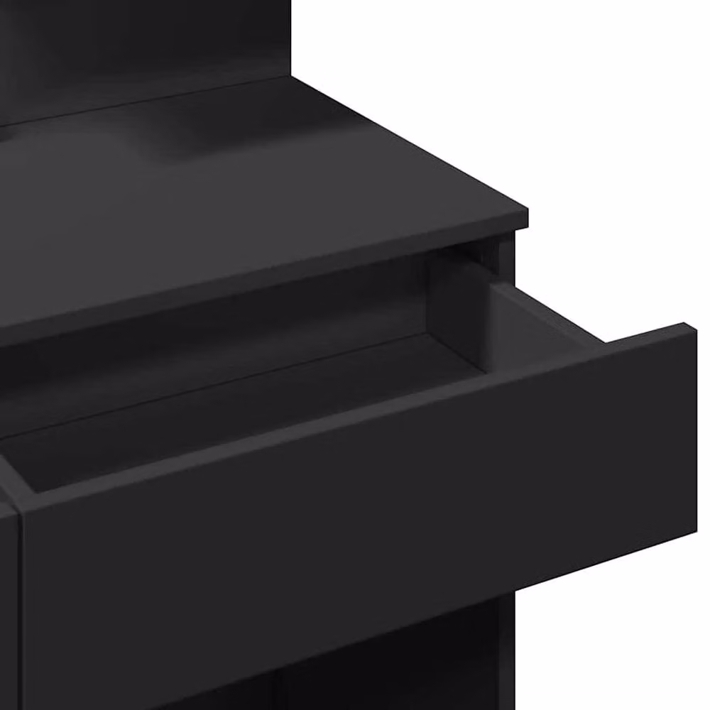 Berkfield Home Beautiful Hollywood LED Dressing Table in Black, W/D/H: 100 x 40 x 130 cm – 5