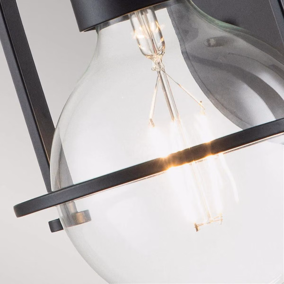 Hinkley Somerset Vintage Black Metal Wall Lamp with Transparent Glass Ring – 3