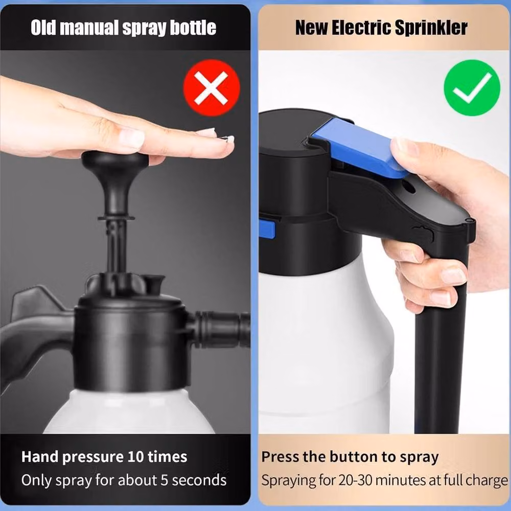 FLAVORA Electric Car Foam Sprayer with 1.5 l Capacity and Rechargeable Battery, White – 4