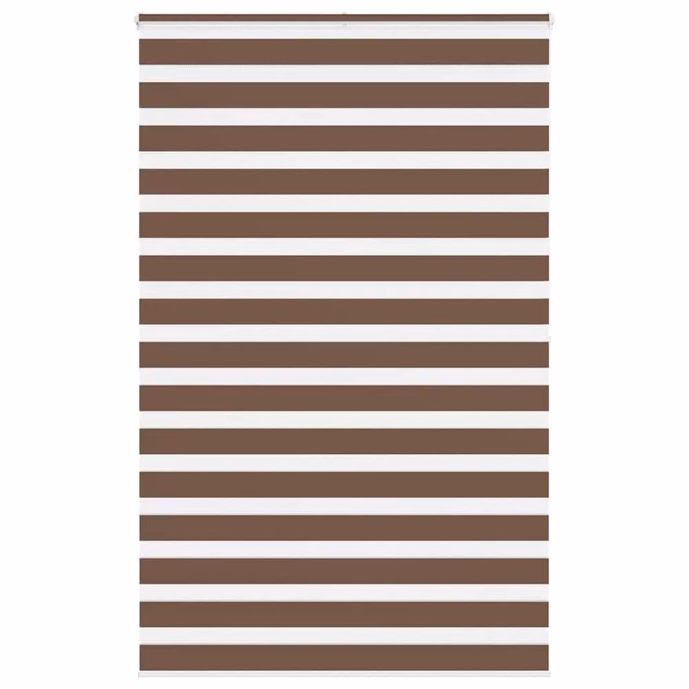 Berkfield Home Elegant Zebra Blind in Brown, W: 150 cm, H: 200 cm, Polyester Fabric – 2
