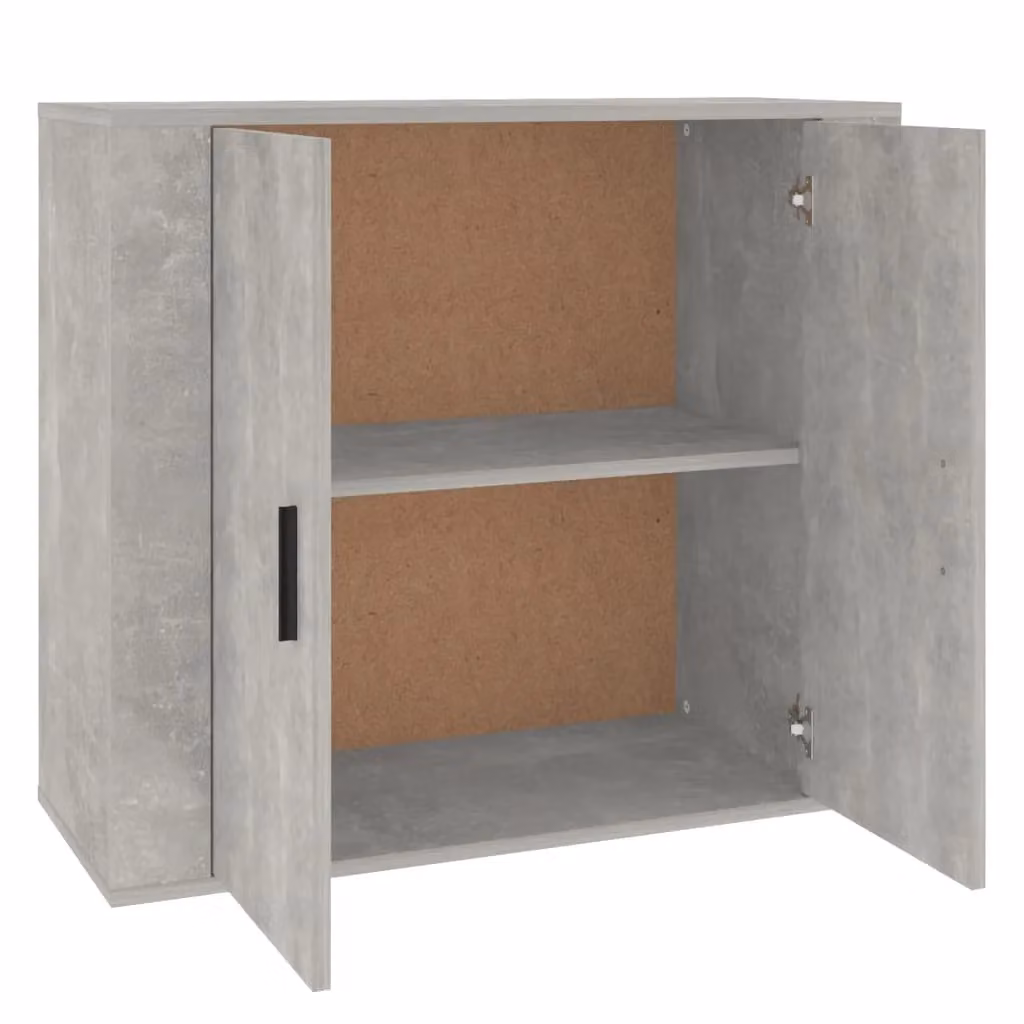 Berkfield Home Sideboard in Concrete Grey, W/D/H: 80 x 33 x 70 cm – 2