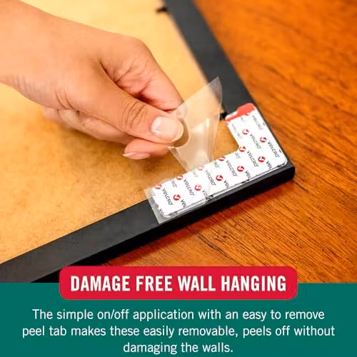 VELCRO Brand HANGables Removable Picture Hanging Strips, White, 4 Sets (Holds up to 6kg) – 3