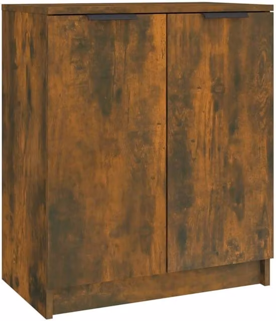 Berkfield Home Smoked Oak Shoe Cabinet in Brown, W/D/H: 59 x 35 x 70 cm – 1