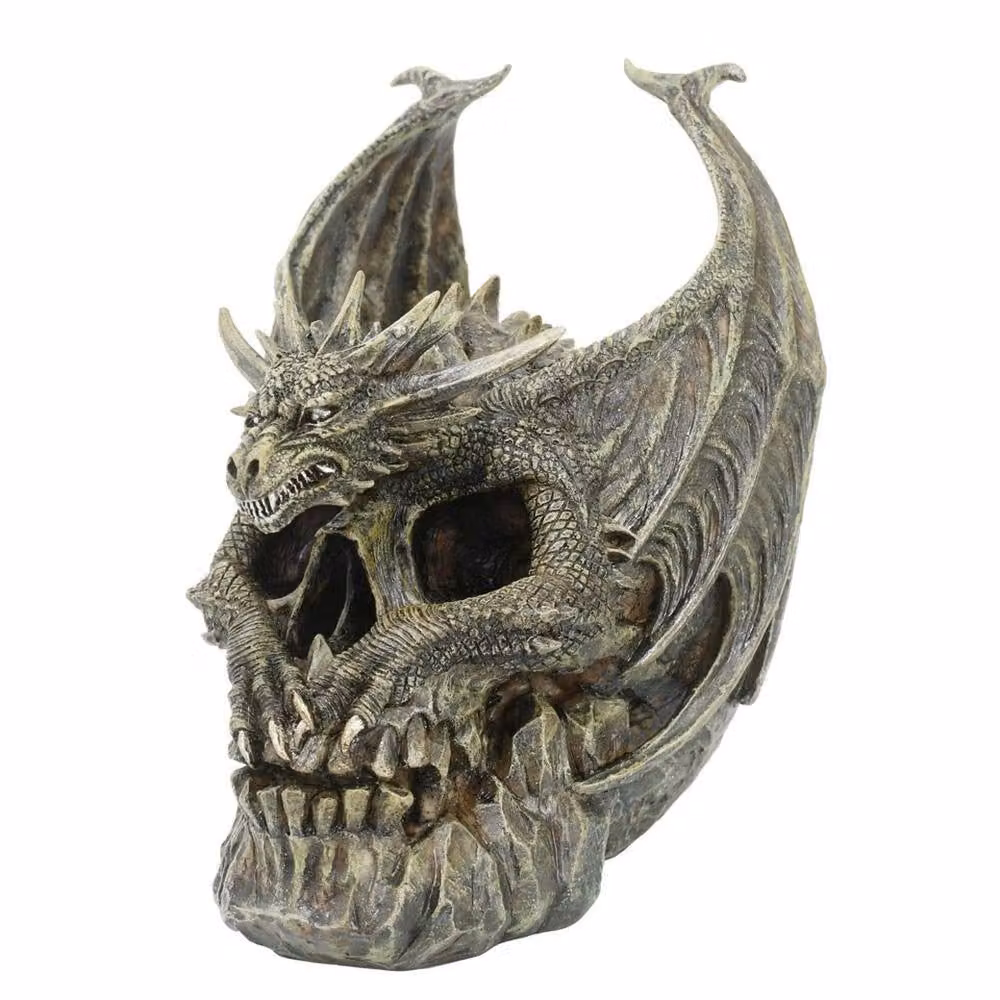 Spiral Direct Draco Dragon Skull Ornament in Grey – 2