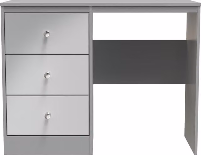 2 U Stowe 3 Drawer Vanity in Dark Grey Matt Finish, Ready Assembled