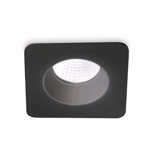 Netlighting Room65 Square Recessed Downlight Black IP65 3000K 8W LED