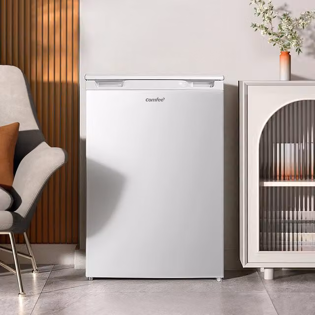 Living Star White Under Counter Fridge with Glass Door and Standard Fresh Zone