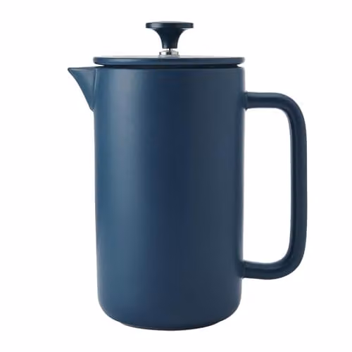 La Cafetiere Arezzo 1L Stoneware French Press Cafetiere, Blue