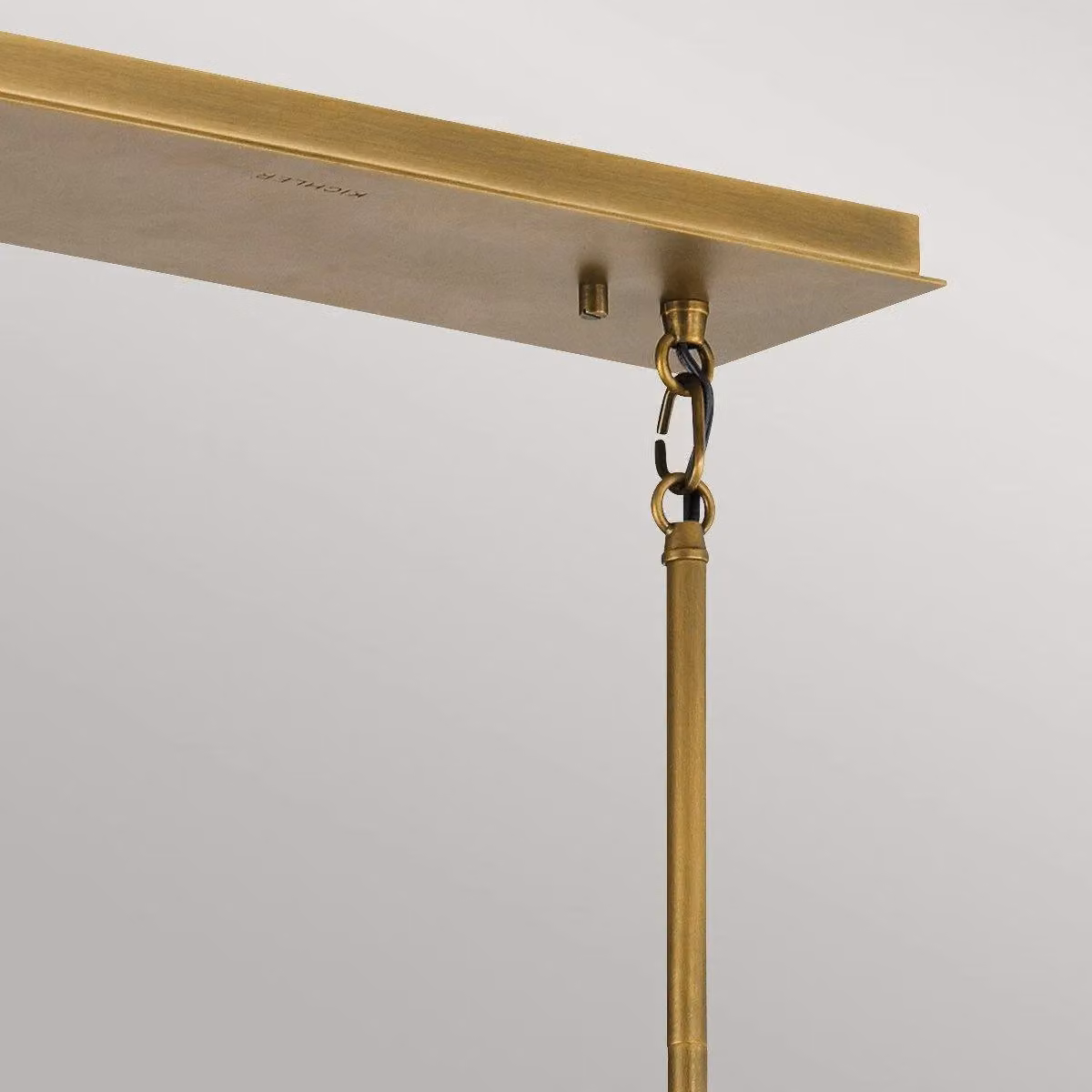 Kichler Linara Wire Frame Pendant Ceiling Light in Black and Natural Brass – 2