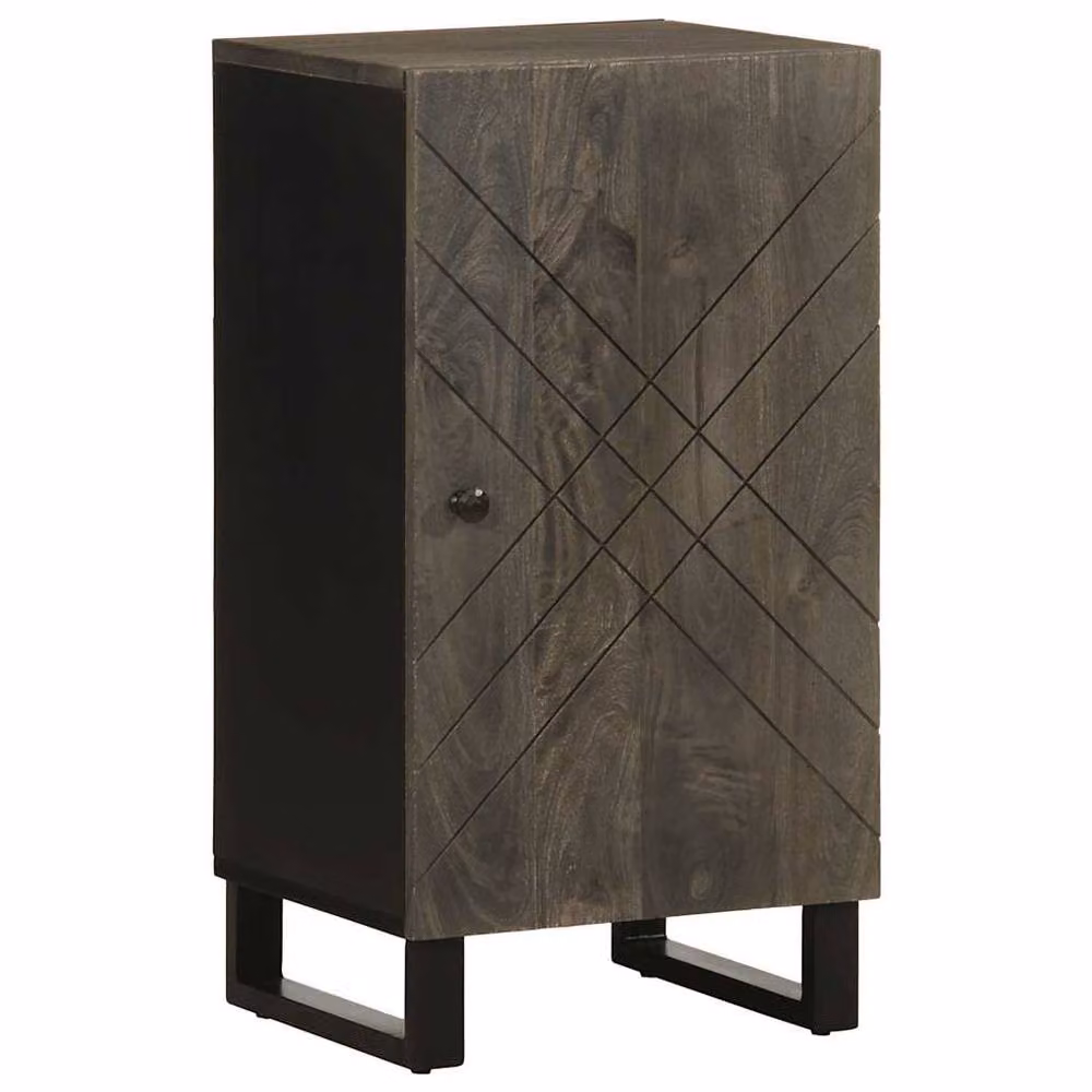 Berkfield Home Black Mango Wood Sideboard W/D/H: 40 x 33 x 75 cm – 2
