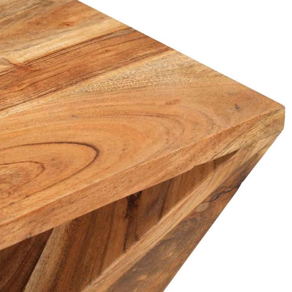 Berkfield Home Brown Acacia Wood Side Table, W/D/H: 35 x 35 x 55 cm – 4