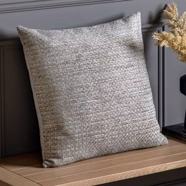 Terrys Plain Chenille Square Filled Cushion in Taupe, W/D/H: 55 x 55 x 55 cm – 2