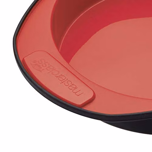 MasterClass Smart Silicone Round Cake Tin, Diameter: 20.5 cm, Red/Black/Grey – 2